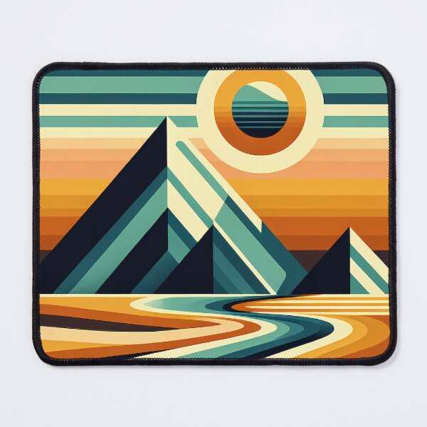 Item preview, Geometric Mountain Sunset Landscape designed and sold by InkSmithery.