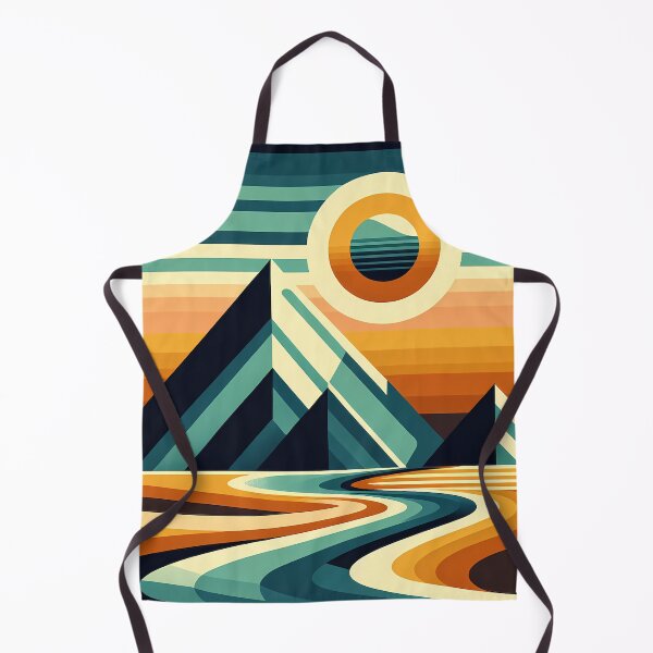 Item preview, Geometric Mountain Sunset Landscape designed and sold by InkSmithery.