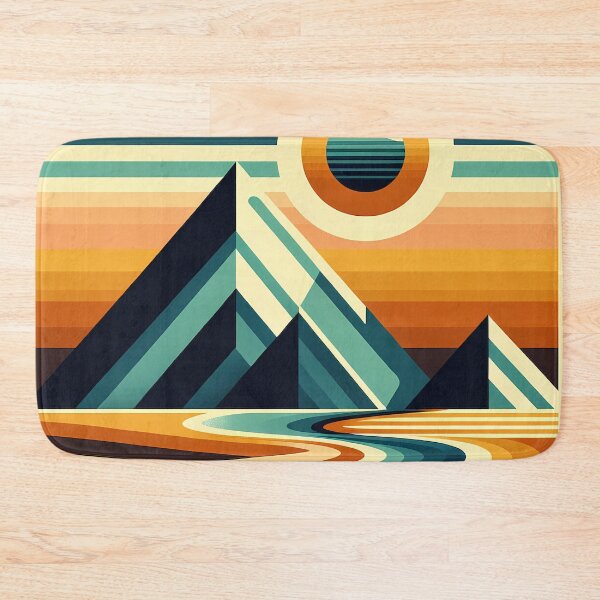 Item preview, Geometric Mountain Sunset Landscape designed and sold by InkSmithery.