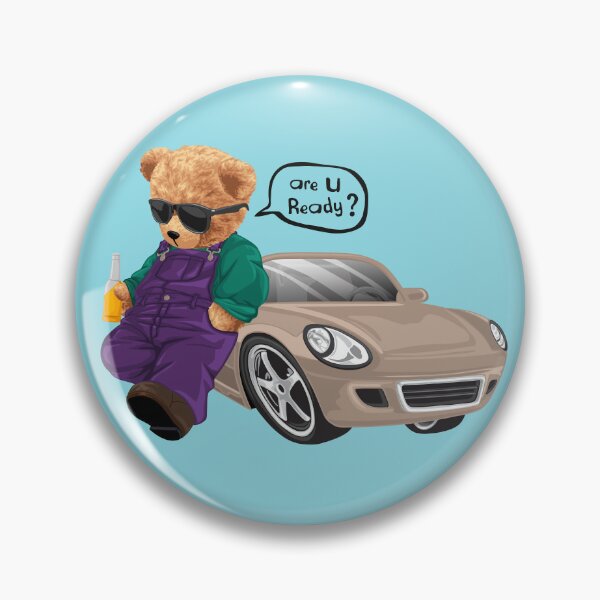 Item preview, Cool Teddy Bear With Car Street Vibes designed and sold by Bhonard 21.