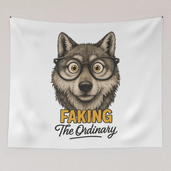Item preview, Quirky Wolf Embracing Unusual Identity designed and sold by Mindful56.