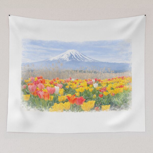Item preview, Oishi Park Tulips with Fuji designed and sold by HOMETOWN86.