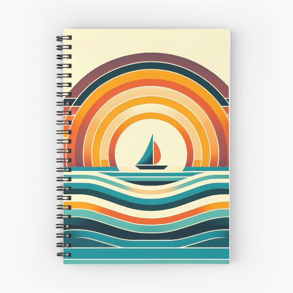Item preview, Geometric Sailboat Sunset Colour Blocks designed and sold by InkSmithery.