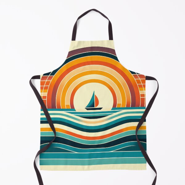 Item preview, Geometric Sailboat Sunset Colour Blocks designed and sold by InkSmithery.