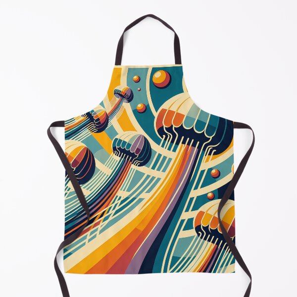 Item preview, Retro Jellyfish Gradient Waves designed and sold by InkSmithery.