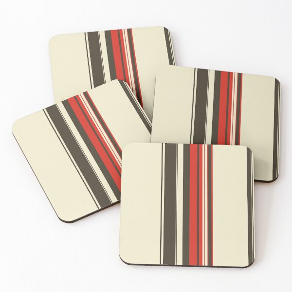 Item preview, Bold Red & Black Vertical Stripes Pattern – Minimalist Vintage Contrast Line Design designed and sold by WildHugeDot.