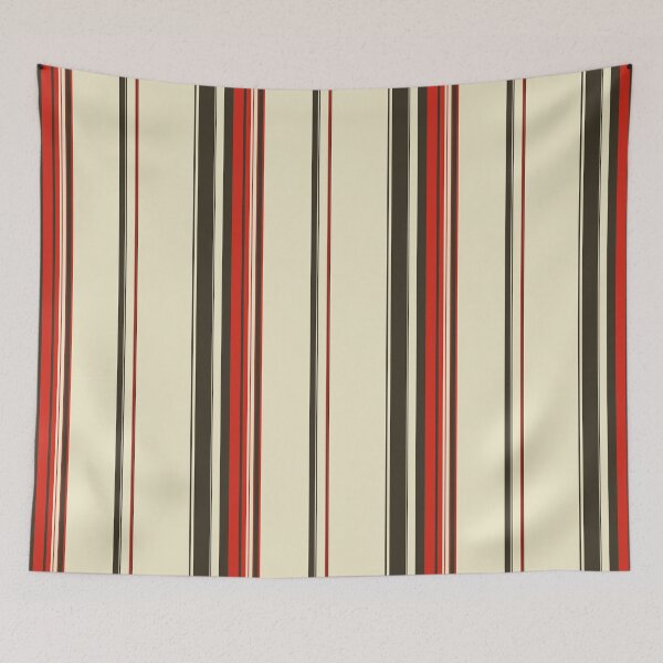 Item preview, Bold Red & Black Vertical Stripes Pattern – Minimalist Vintage Contrast Line Design designed and sold by WildHugeDot.