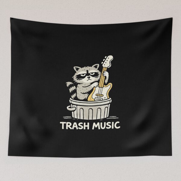Item preview, Funny Trash Music Raccoon Shirt, Guitar Meme Tee, Musician Humor Gift, Garbage Panda Shirt designed and sold by VibeOffline Studio.