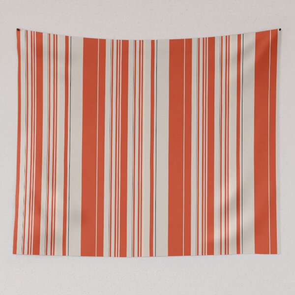 Item preview, Modern Red Vertical Stripes Pattern – Minimalist Beige Background Clean Line Design designed and sold by WildHugeDot.