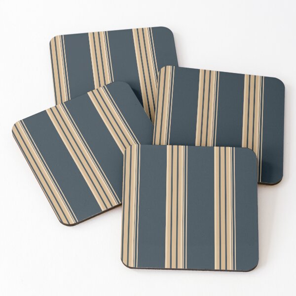 Item preview, Navy Blue & Beige Vertical Stripes Pattern – Elegant Minimalist Classic Modern Design designed and sold by WildHugeDot.