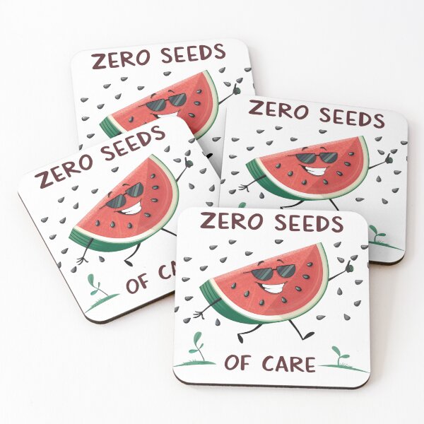 Item preview, Funny Watermelon Sarcasm Design – Zero Seeds of Care Aesthetic Cute Fruit Meme designed and sold by Studio Atharv.