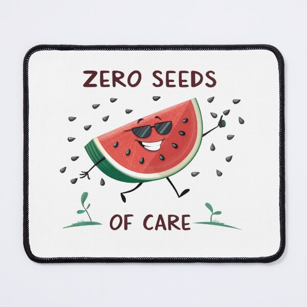 Item preview, Funny Watermelon Sarcasm Design – Zero Seeds of Care Aesthetic Cute Fruit Meme designed and sold by Studio Atharv.