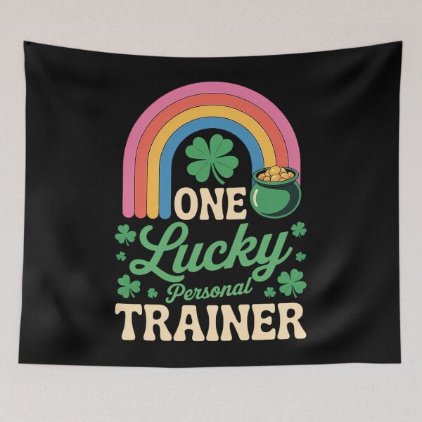 Item preview, One Lucky Personal Trainer St Patricks Day Rainbow Clovers designed and sold by Formatage.