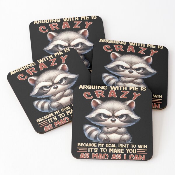 Item preview, Cute Raccoon Arguing With Me Is Crazy Because My Goal designed and sold by hqmofoo35.