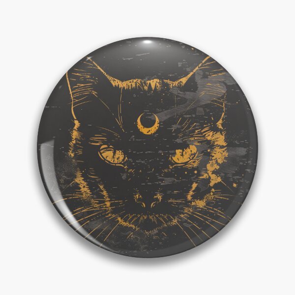 Item preview, The Mark — Gothic Moon Cat Art designed and sold by Mourne & Dusk.