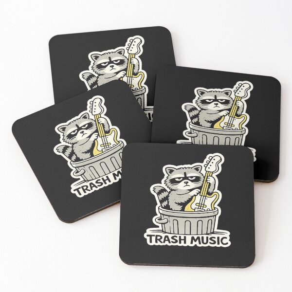 Item preview, Trash Music Raccoon Sticker, Funny Raccoon Guitar Sticker, Trash Panda Meme, Music Humor Sticker, Laptop Sticker designed and sold by VibeOffline Studio.