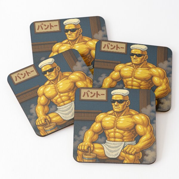 Item preview, Gigachad Sauna – Pixel Art Funny Muscle Meme designed and sold by EchoWave11.