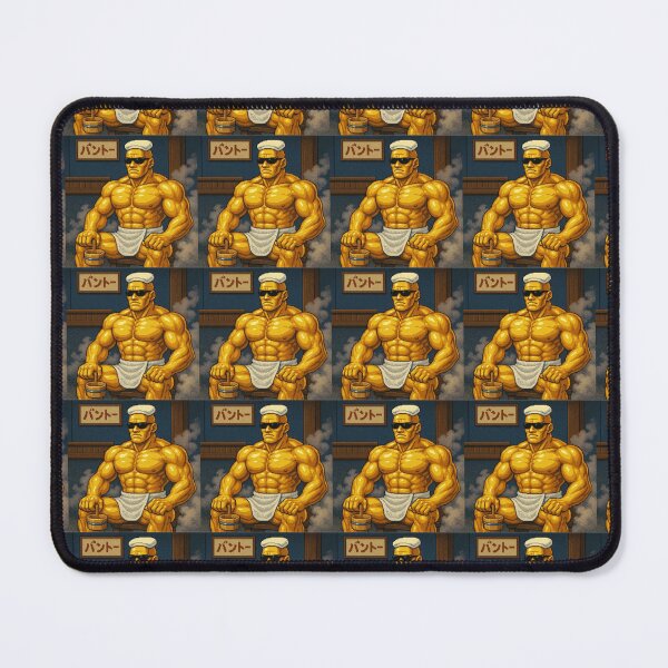 Item preview, Gigachad Sauna – Pixel Art Funny Muscle Meme designed and sold by EchoWave11.