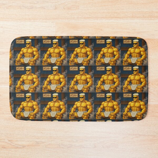 Item preview, Gigachad Sauna – Pixel Art Funny Muscle Meme designed and sold by EchoWave11.