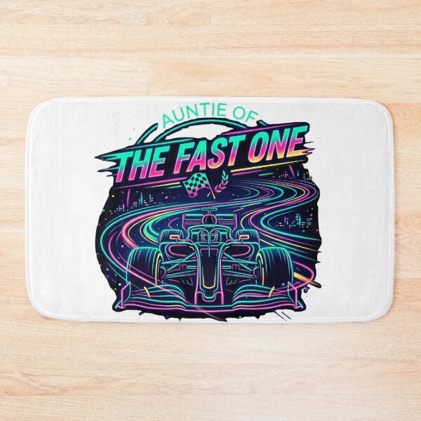 Item preview, Auntie of The Fast One Neon Race Car Retro Style T-Shirt designed and sold by MerchlyMike.