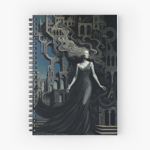 Item preview, Surreal Dream Goddess - Flowing Hair in Gothic Fantasy Architecture designed and sold by David Brookes Digital.
