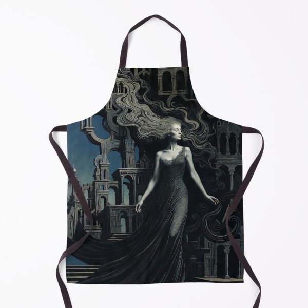Item preview, Surreal Dream Goddess - Flowing Hair in Gothic Fantasy Architecture designed and sold by David Brookes Digital.