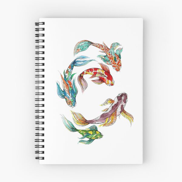 Aperçu de l'œuvre Aquarelle et Poisson Koi Encre créée et vendue par Magdalena Żołnierowicz.