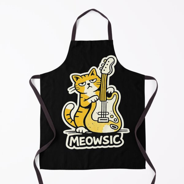 Item preview, Meowsic Cat Sticker, Funny Cat Guitar Sticker, Cat Music Meme, Music Humor Sticker, Cute Sarcastic Cat Sticker designed and sold by VibeOffline Studio.