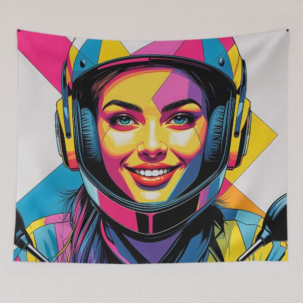 Item preview, Biker Bride Pop Art designed and sold by LioTou.