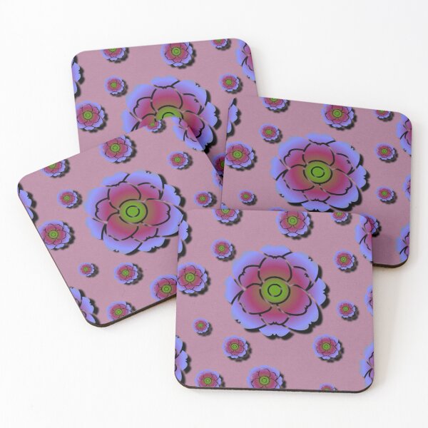 Item preview, Whimsical Floral Pattern on Pink designed and sold by IntelliMindDesigns.
