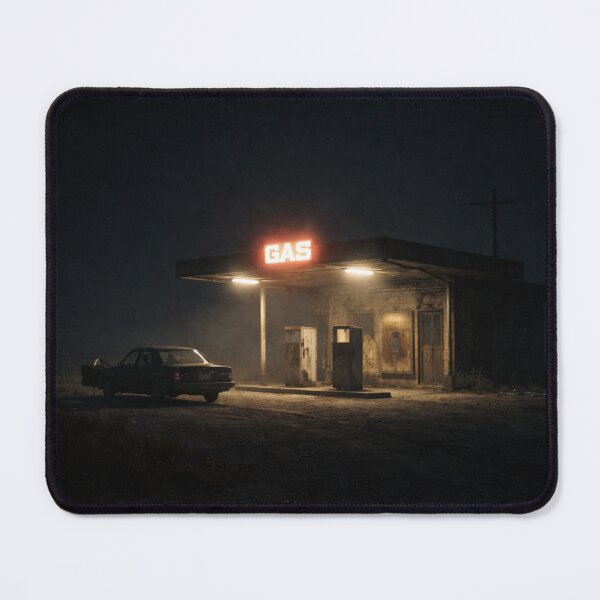 Item preview, Lonely Gas Station in the Middle of Nowhere designed and sold by Pond21.