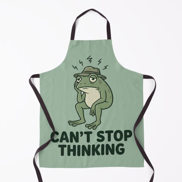 Item preview, Can’t Stop Thinking Frog Shirt – Funny Anxiety Overthinking Meme Tee designed and sold by ZyxDes.
