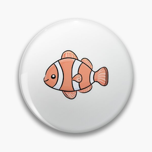 Item preview, Kawaii Clownfish Cute Orange Anemone Fish designed and sold by jolikunama.
