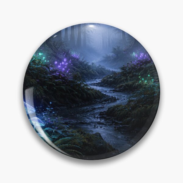 Item preview, Bioluminescent Forest at Night designed and sold by Pond21.