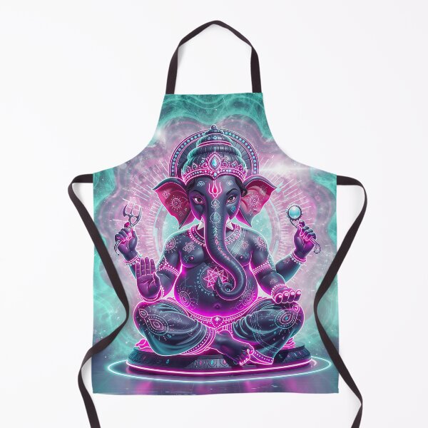 Item preview, Neon Ganesha Art Cyberpunk Spiritual Design 2026 designed and sold by The Sensing Room.