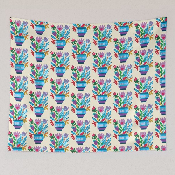 Item preview, Cool Colorful Capacious Folk Floral Abstract Design designed and sold by CharlottePlaceArt.