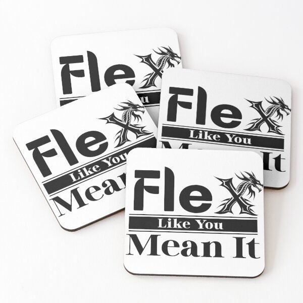 Item preview, Flex Like You Mean It Dragon Gym Motivation Typography Fitness Design designed and sold by TheNexoraLab.