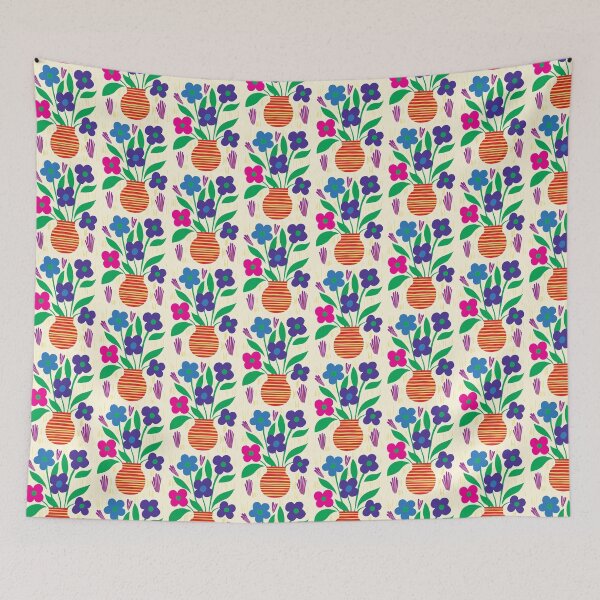 Item preview, Cool Colorful Capacious Folk Floral Abstract Design designed and sold by CharlottePlaceArt.