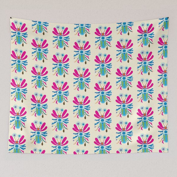 Item preview, Cool Colorful Capacious Folk Floral Abstract Design designed and sold by CharlottePlaceArt.