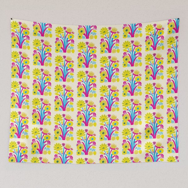 Item preview, Cool Colorful Capacious Folk Floral Abstract Design designed and sold by CharlottePlaceArt.