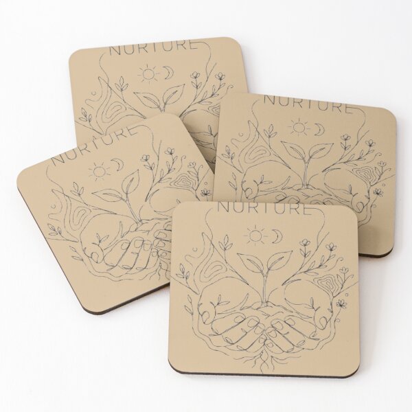 Item preview, Nurture Growth: Minimalist Hands Holding Sprout Line Art designed and sold by MT-Hub | Art for Every Soul.