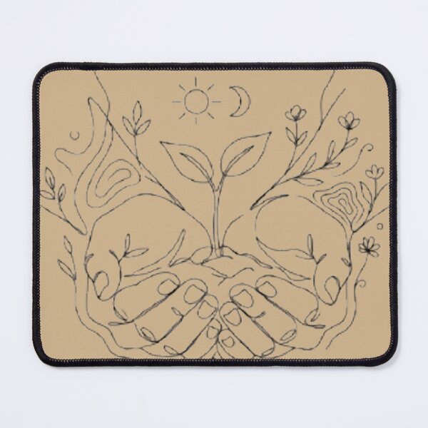Item preview, Nurture Growth: Minimalist Hands Holding Sprout Line Art designed and sold by MT-Hub | Cute Aesthetic Art, Stickers & Phone Cases.