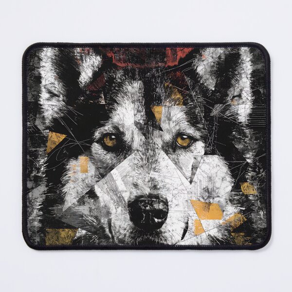 Item preview, Abstract Geometric Dog Portrait – Modern Cubist Animal Art with Bold Shapes designed and sold by Studio Atharv.