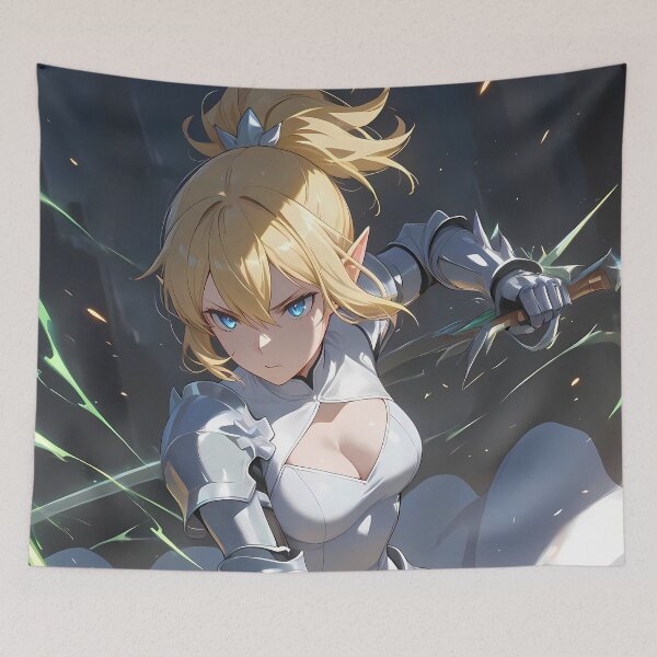 Item preview, Ryuu Lion Danmachi Anime Elf Warrior Combat Fantasy Green designed and sold by riadjamai.