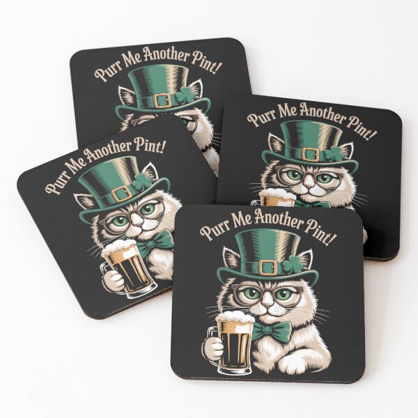 Item preview, Purr Me Another Cat St. Patrick's Day for Cat Lovers Beer Enthusiasts Irish Humor designed and sold by Moon-Ape.