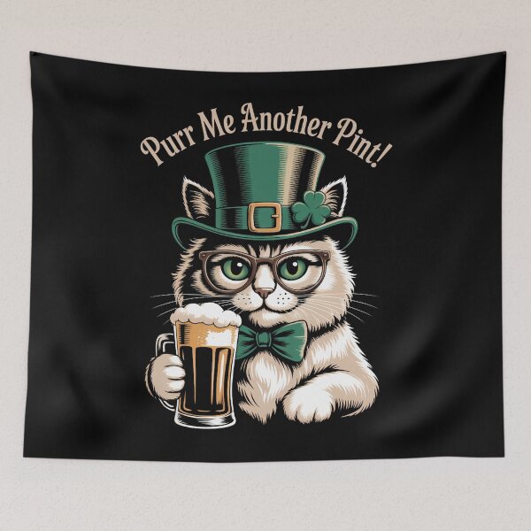 Item preview, Purr Me Another Cat St. Patrick's Day for Cat Lovers Beer Enthusiasts Irish Humor designed and sold by Moon-Ape.
