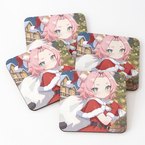 Item preview, Diona Genshin Impact Santa Dress Christmas Tree Winter Snow designed and sold by riadjamai.