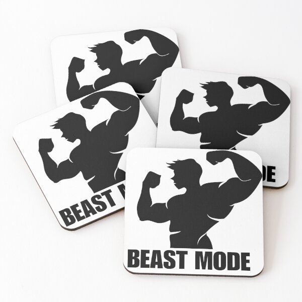 Item preview, Beast Mode Gym Motivation Bodybuilder Silhouette Fitness Typography Design designed and sold by TheNexoraLab.