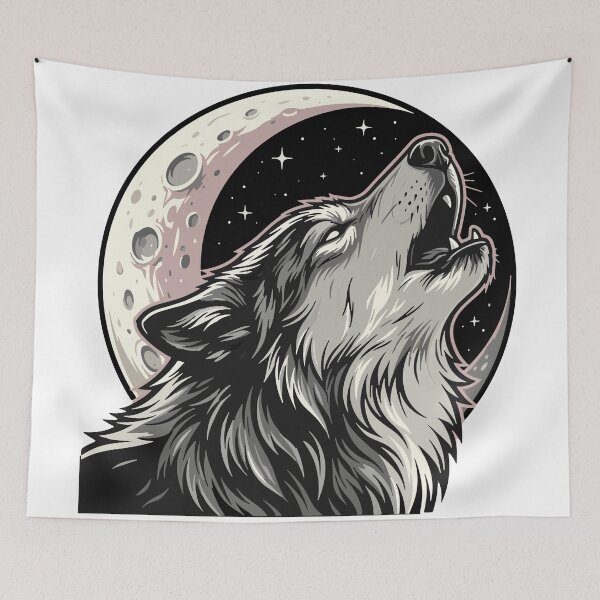 Item preview, Wolf of the Eternal Moonrise designed and sold by inkioboutique.