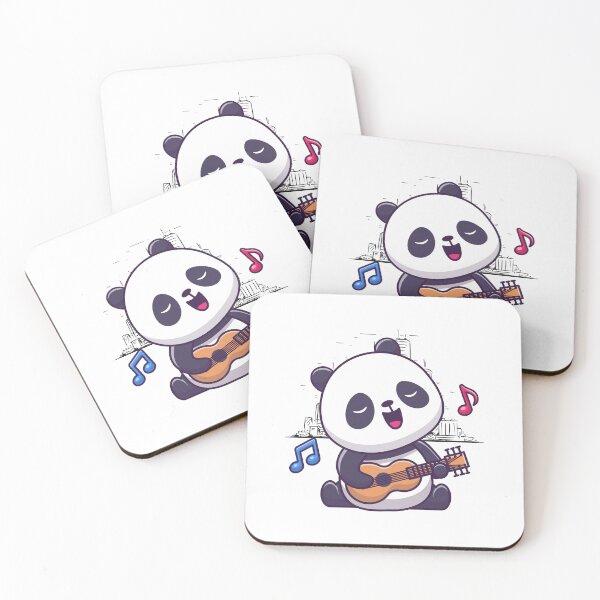 Item preview, Happy Panda Playing Guitar designed and sold by yuki-hana.